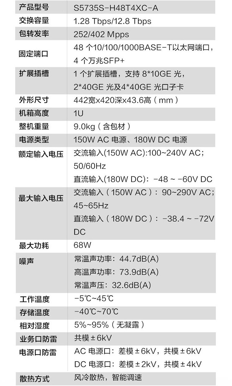 華為核心交換機