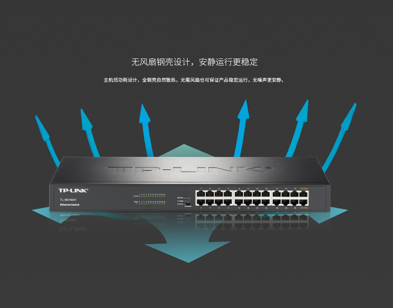 TP-LINK 24口千兆以太網(wǎng)交換機(jī)